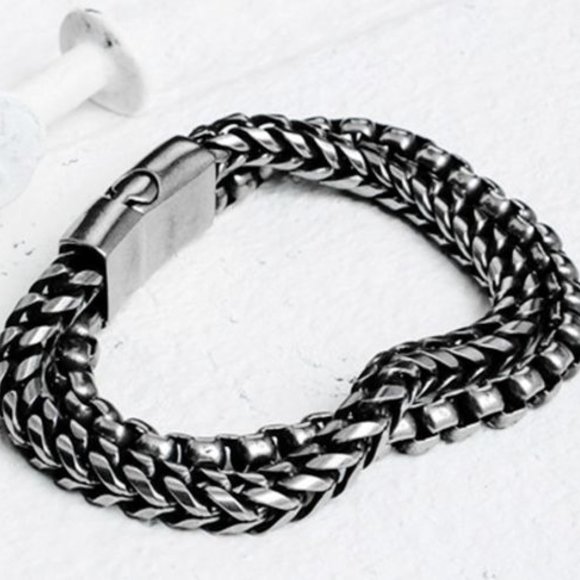 Vitaly Other - Vitaly ETID X Antiqued Steel Bracelet 7.5 "